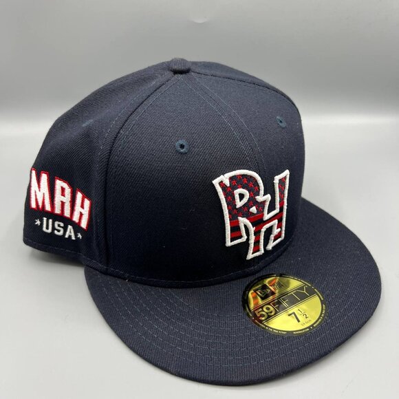 Midland RockHounds Hat Men 7 1/2 Black MiLB 59Fifty New Era Fitted Cap New - Picture 1 of 8